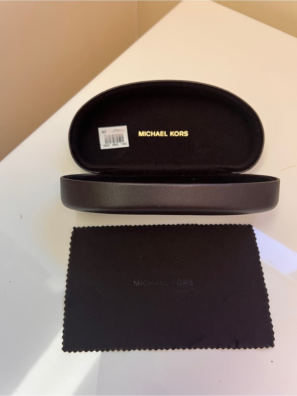 Michael Kors Black Eyewear Case with Embossed Logo only